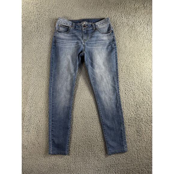 Jennifer Lopez Jeans Women 6 Skinny Low Rise Medium Wash‎ Blue Denim Pants - Picture 1 of 9